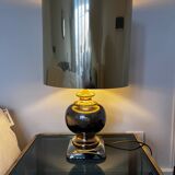 Table lamp in chrome and gold ceramic, 1970s