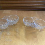 Pair of Vintage Moulded Glass Shell Salt and Pepper Shakers