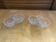 Pair of Vintage Moulded Glass Shell Salt and Pepper Shakers