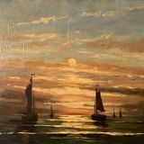 “Sunset on Water” Oil Painting of Venice