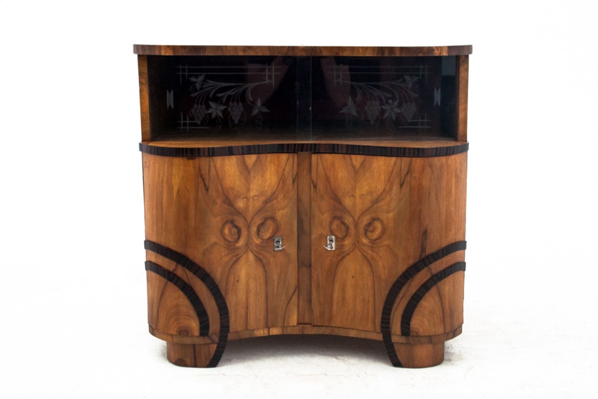 Art Deco glass chest of drawers, Poland, 1950s. After renovation.