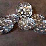 Set of 6 metal snail plates