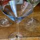 Cocktail glasses in glass