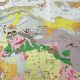 Old geological Africa map 43x43cm from 1950