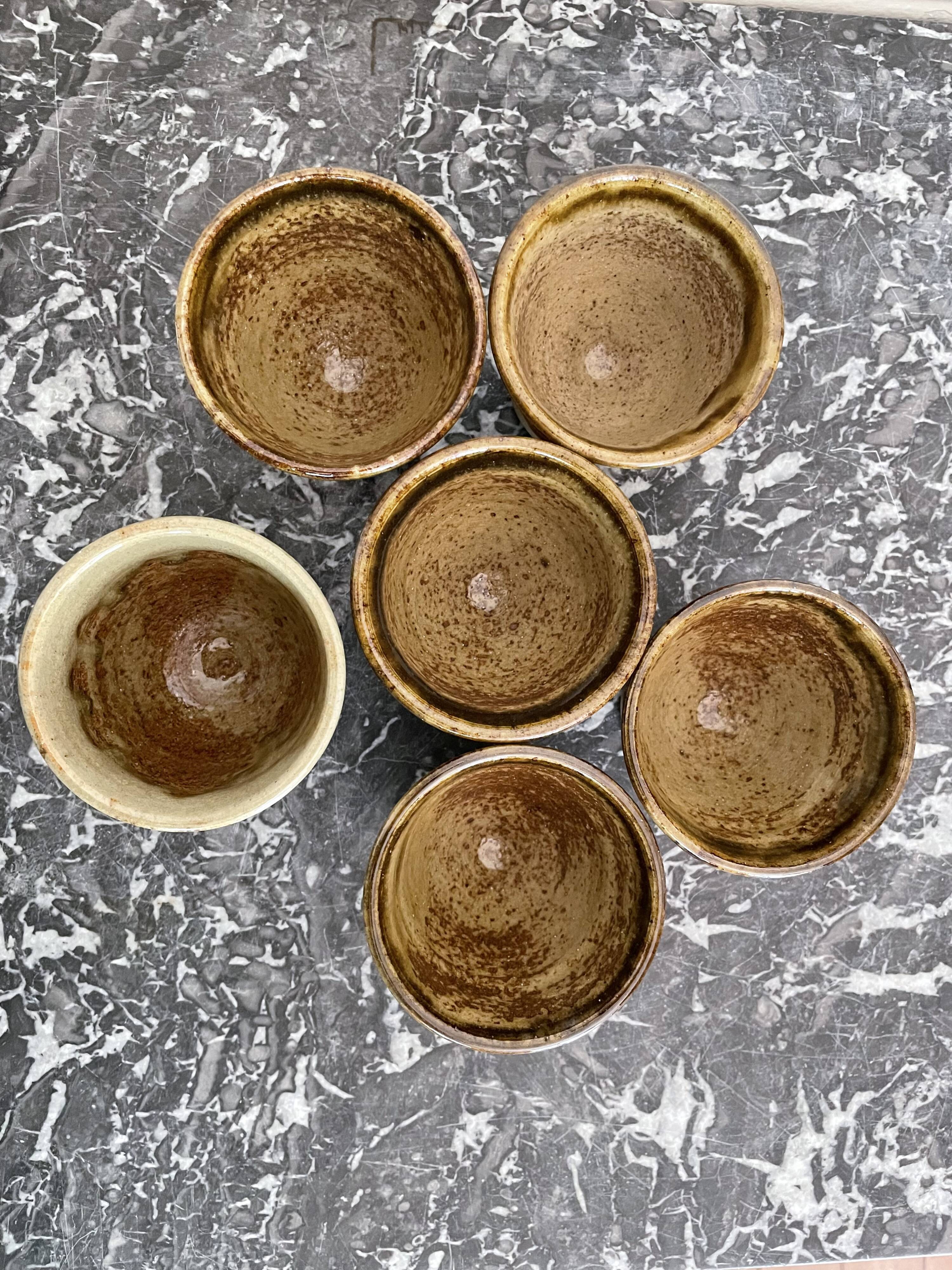 Pyrite stoneware coffee cups La Borne