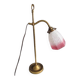 Antique brass and glass paste tulip lamp