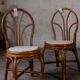 Paires de chaises en rotin