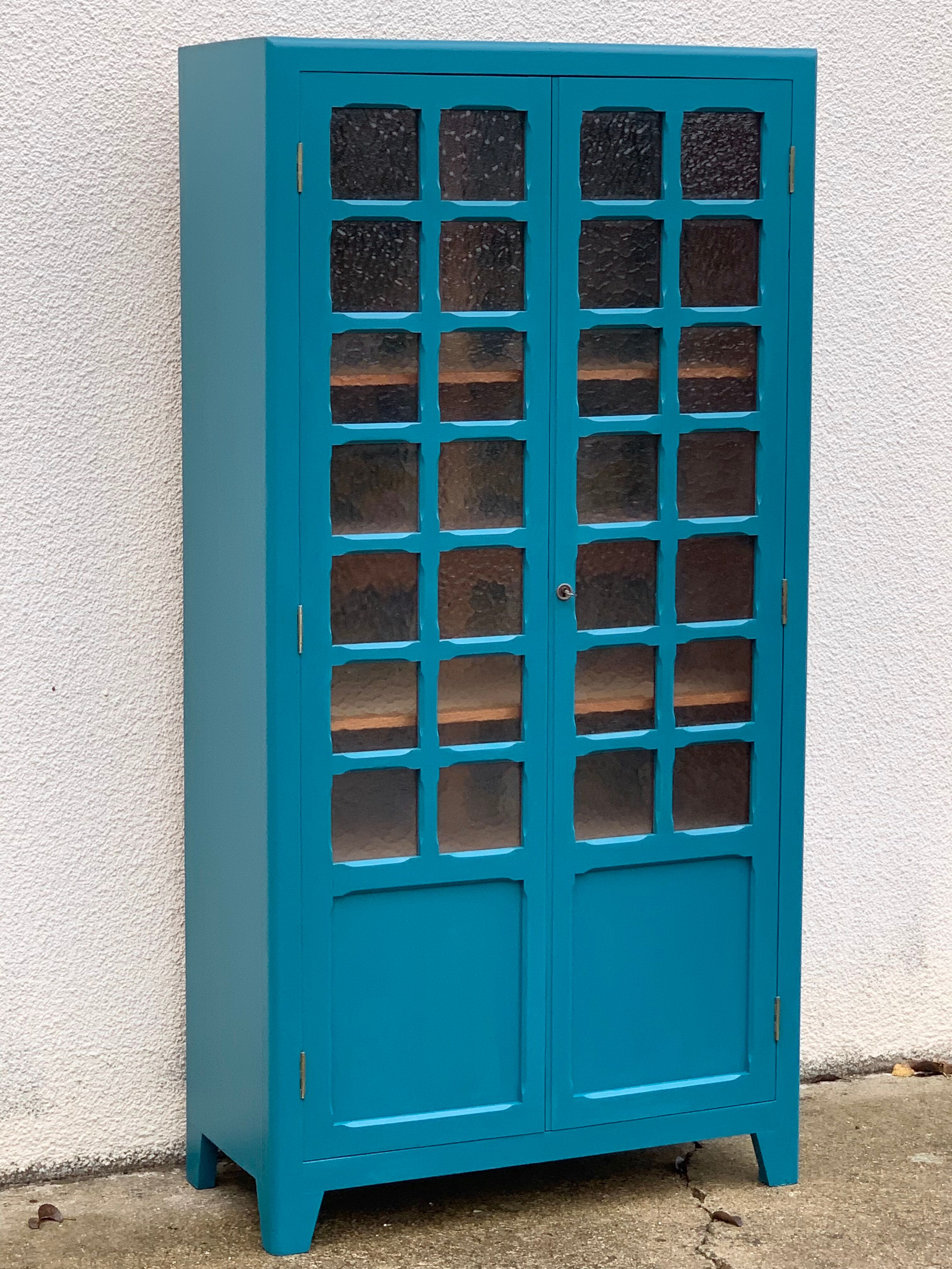 Parisian wardrobe glazed blue Peacock 1940