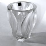 Lalique, Polished and Frosted Crystal Glass model Ingrid from 60s