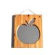 Miroir rectangulaire pomme en bois de pin et corde