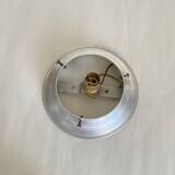 Round ceiling light, white opaline glass, antique lighting fixture