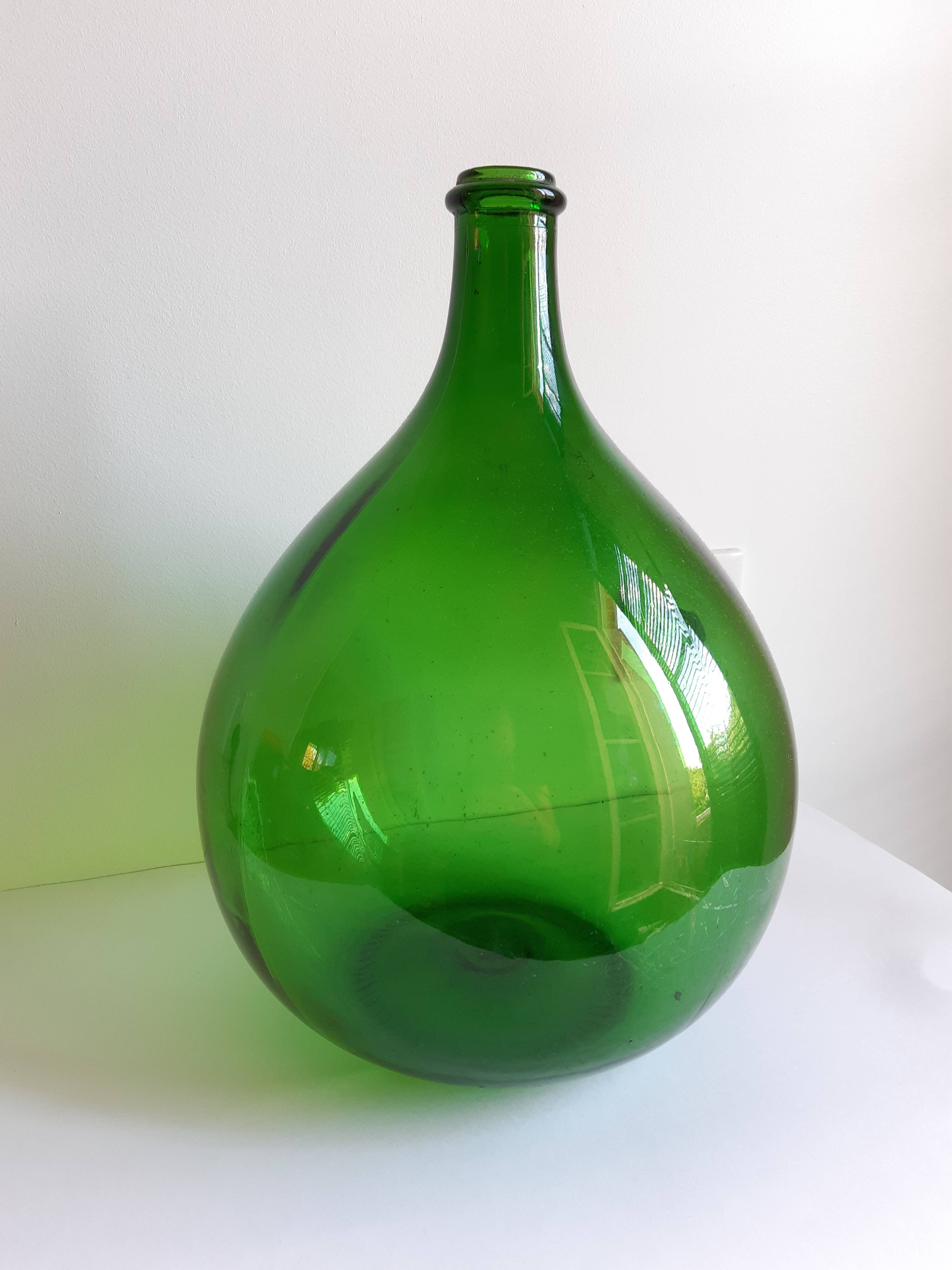 Demijohn vintage green 10 liters