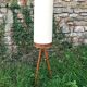 Tripod lampfloor, with vintage conical lampshade, 60s