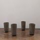 Set of 4 speckled ceramic mazagrans.
