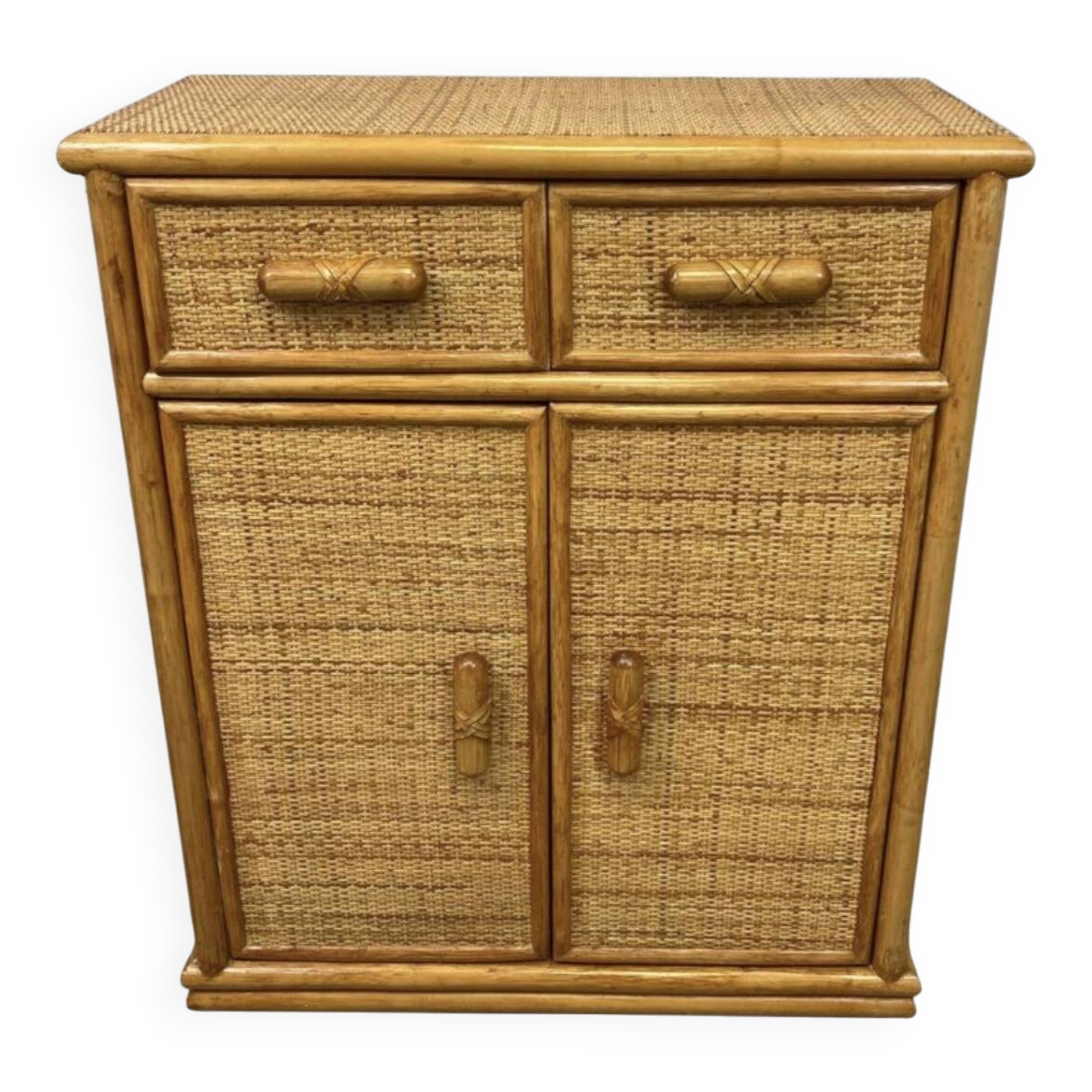 Small rattan and wicker buffet