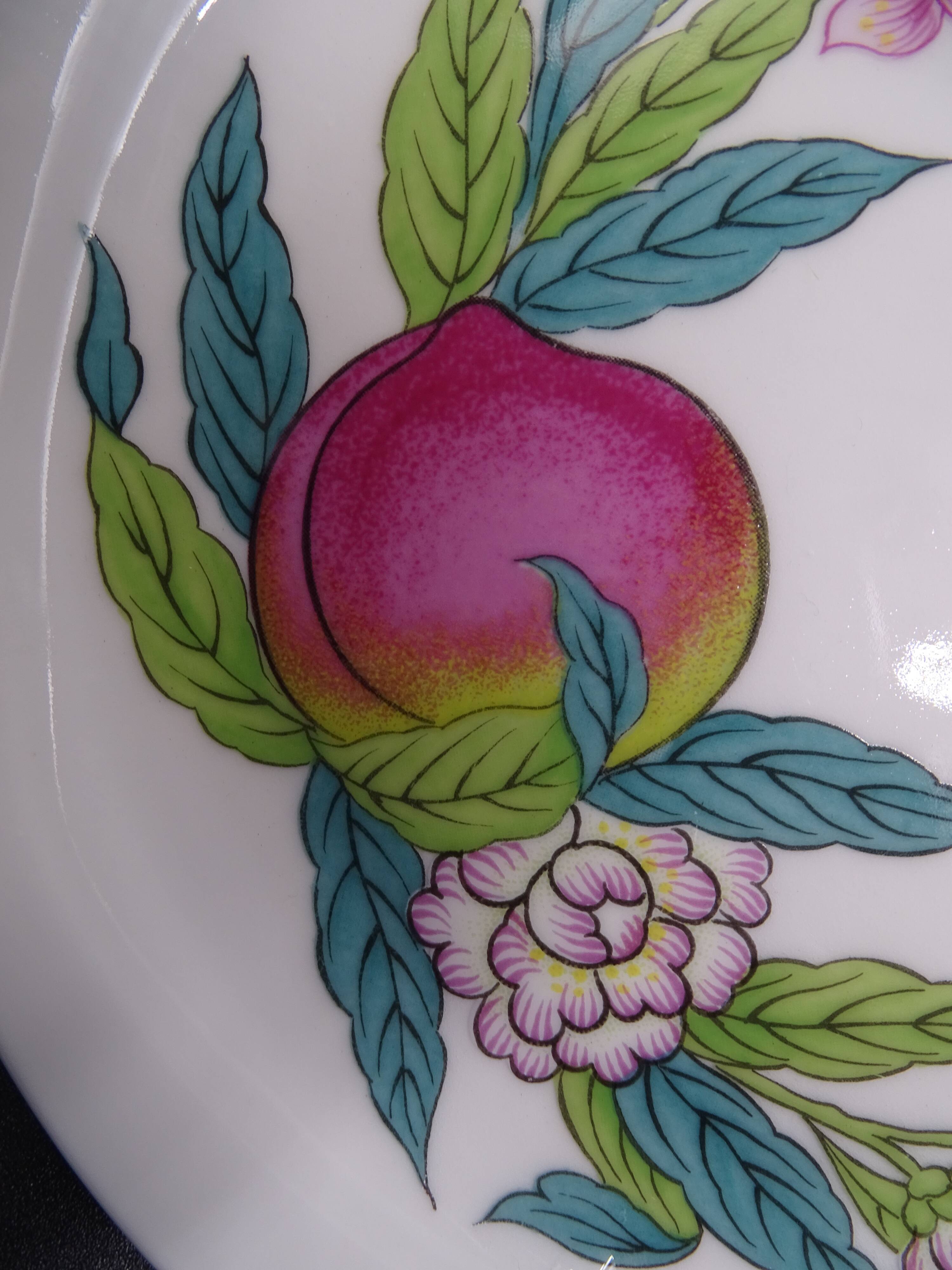 Lot of 6 porcelain bread plates from Paris décor Abondance - Perfect condition