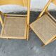 Paire de chaises pliante assise cannage