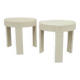 Paire de tables de chevets en plastique blanc design Made in Holland space age 1970