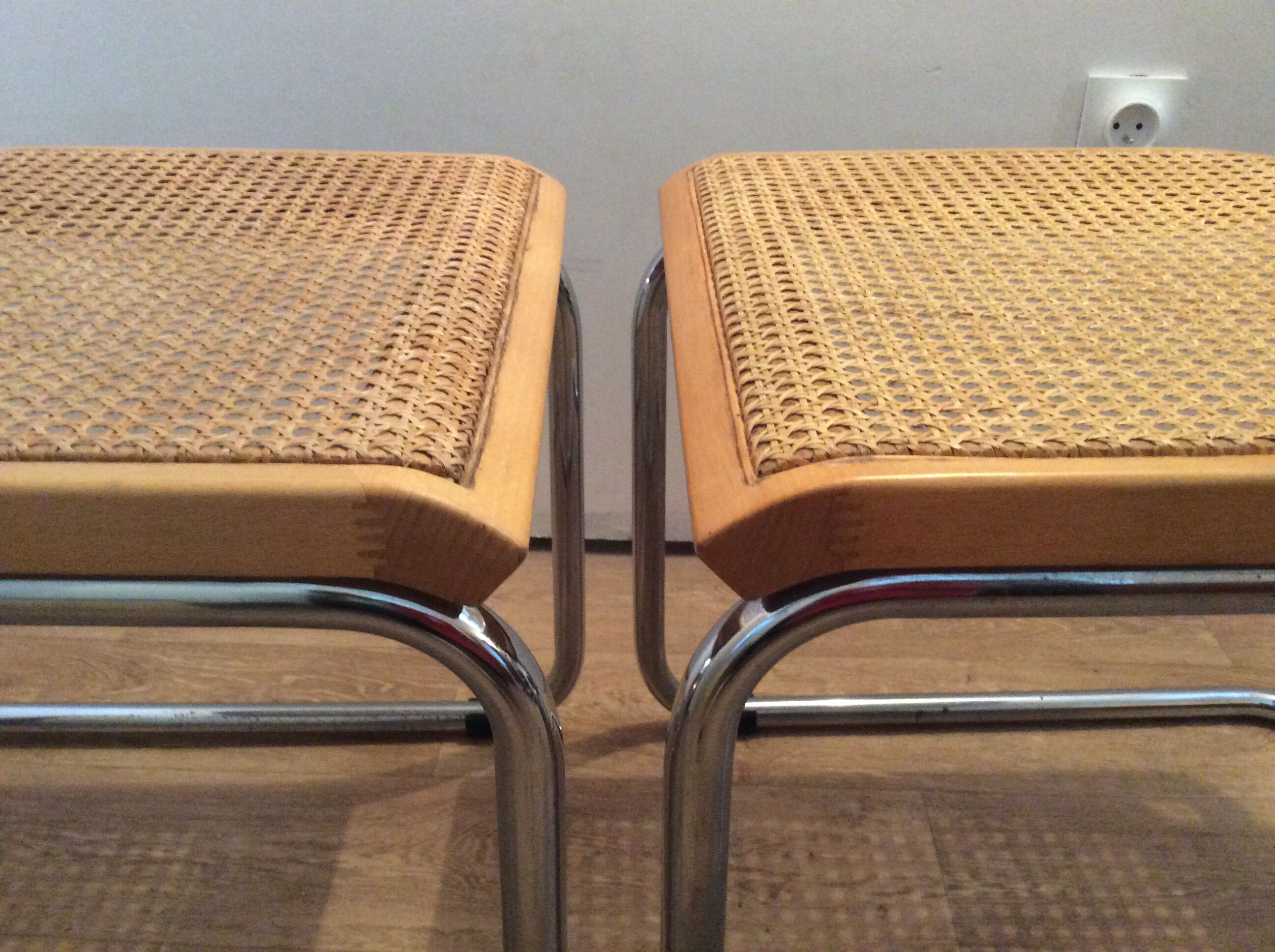Pair of chairs Marcel Breuer Cesca B32