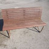 Barge bench in wood and iron