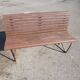 Wood and iron barge bench