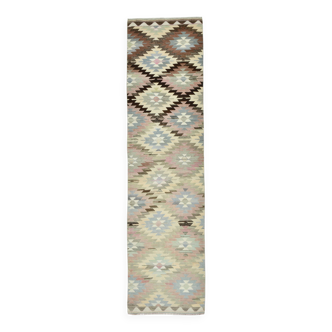 Tapis Kilim rose et crème