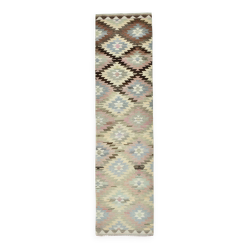 Tapis Kilim rose et crème