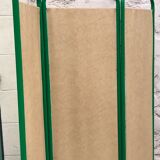 Green tubular vintage folding screen, 1980