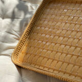 Vintage rattan tray