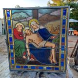 19th century stained glass window “Jesus”