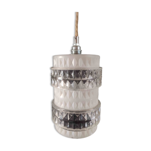 Suspension verre blanc - transparent