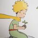 Antoine de Saint-Exupéry: Ecology, The Little Prince plants a tree, lithograph