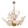 Vintage Murano Glass Chandelier White Flowers, 1970