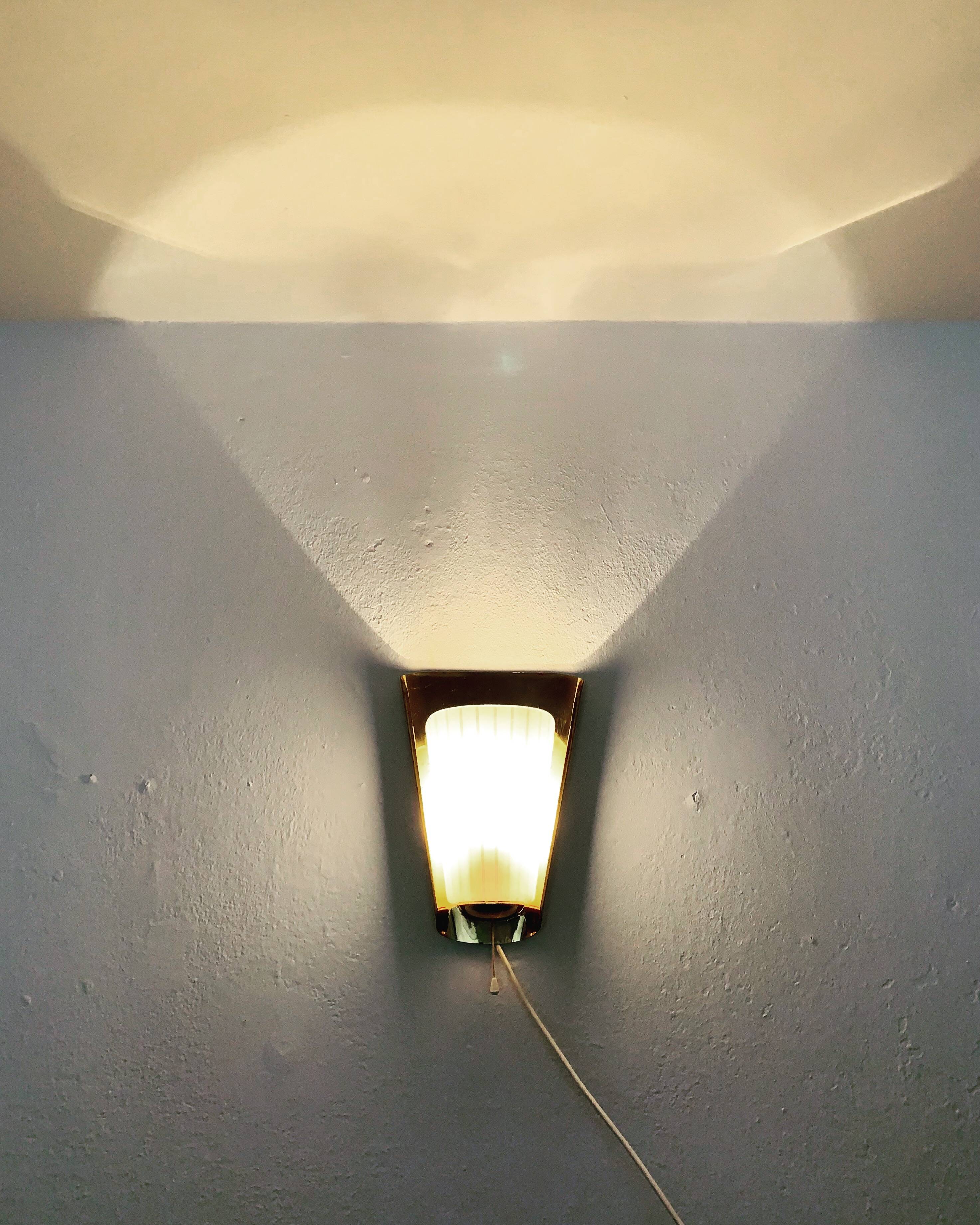 Brass Wall Lamp by Wilhelm Wagenfeld for Peill und Putzler