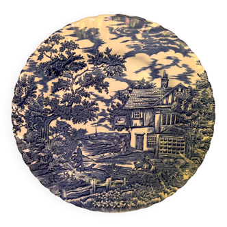 The Hunter by Myott large blue serving dish