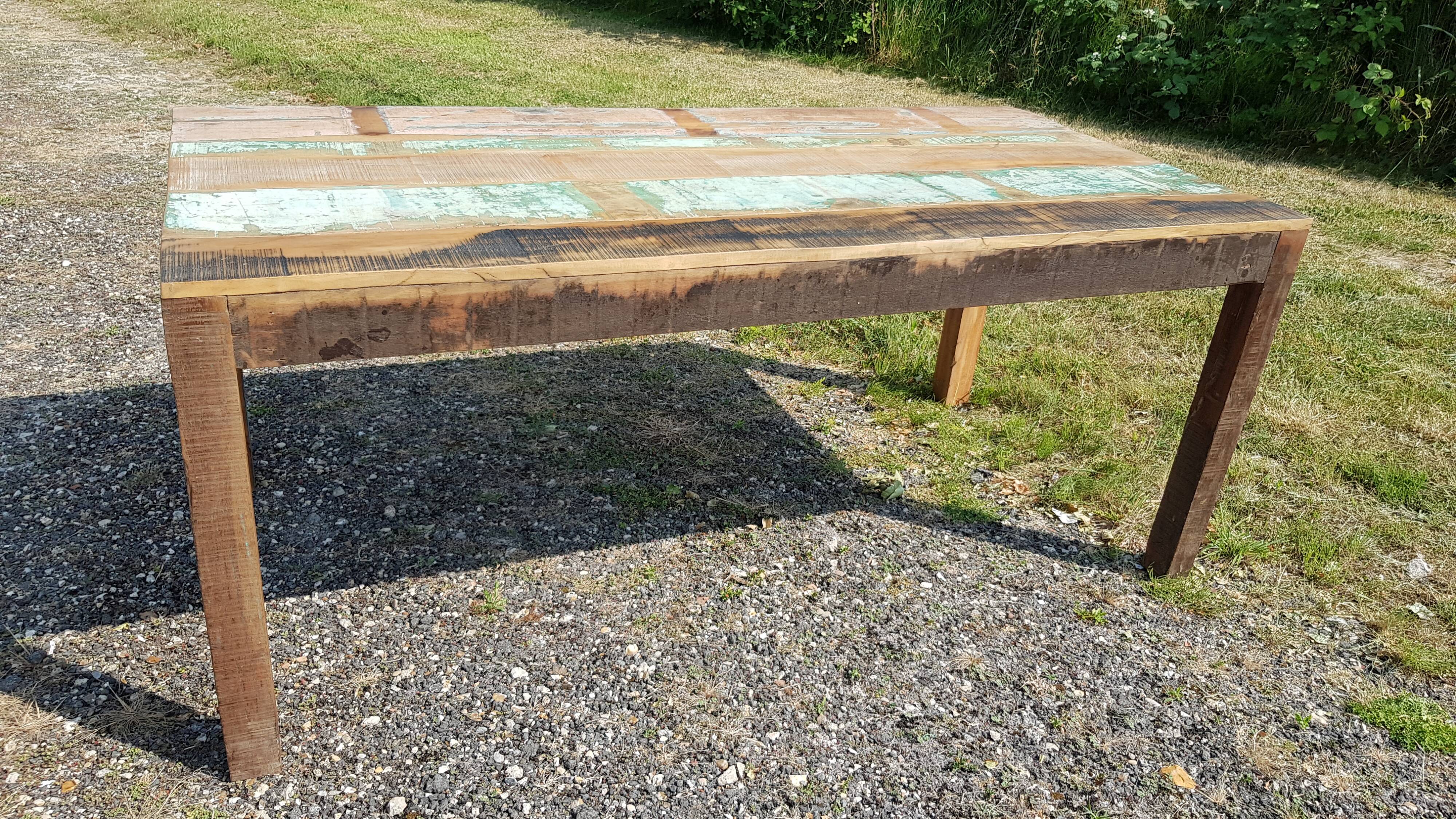 Teak table with 6 chairs