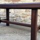 Table basse rectangulaire en bois céramique 1960s Vallauris DAN
