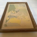 Old religious illustration frame