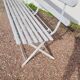 Folding garden bench in iron and old wood - 1950s