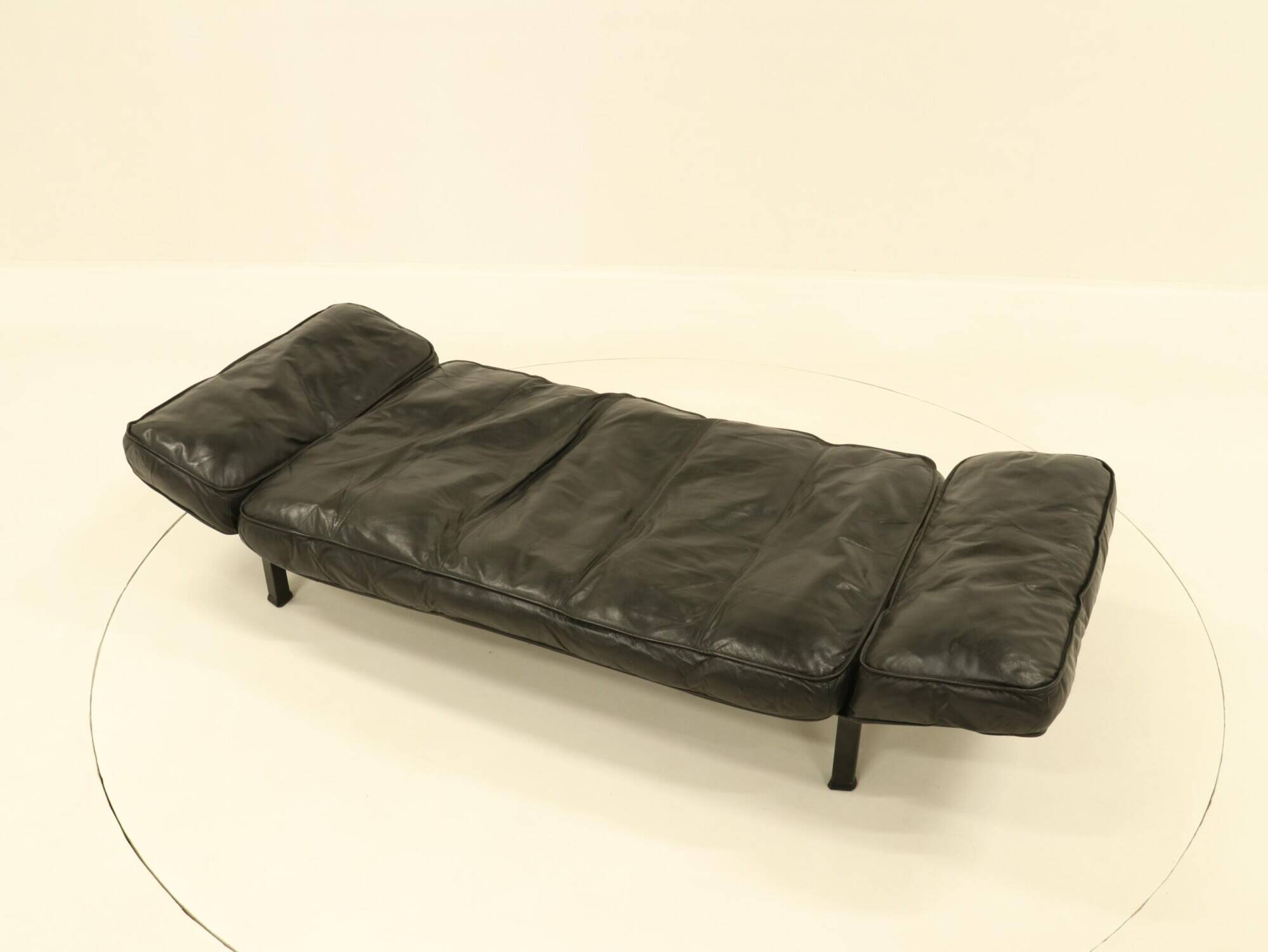 Daybed by Zanotta in black leather