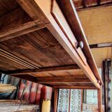 Solid oak farmhouse table, 270x120 cm, with 4 drawers