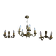 Lustre 5 braches + 2 appliques bronze