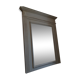 Beveled fireplace mirror