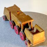 Large wooden locomotive, antique toy