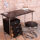 Bauhaus Writing Desk in Oak and Chromed Steel by Robert Slezák, Czech, 1930s