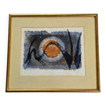 Willy Sauter – Composition Abstraite (1982) – Papier de Siegenthaler