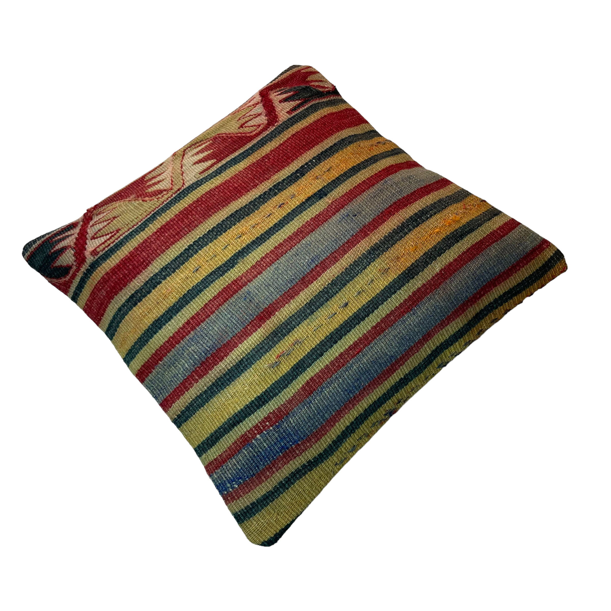 Vintage turkish kilim cushion cover , 40 x 40