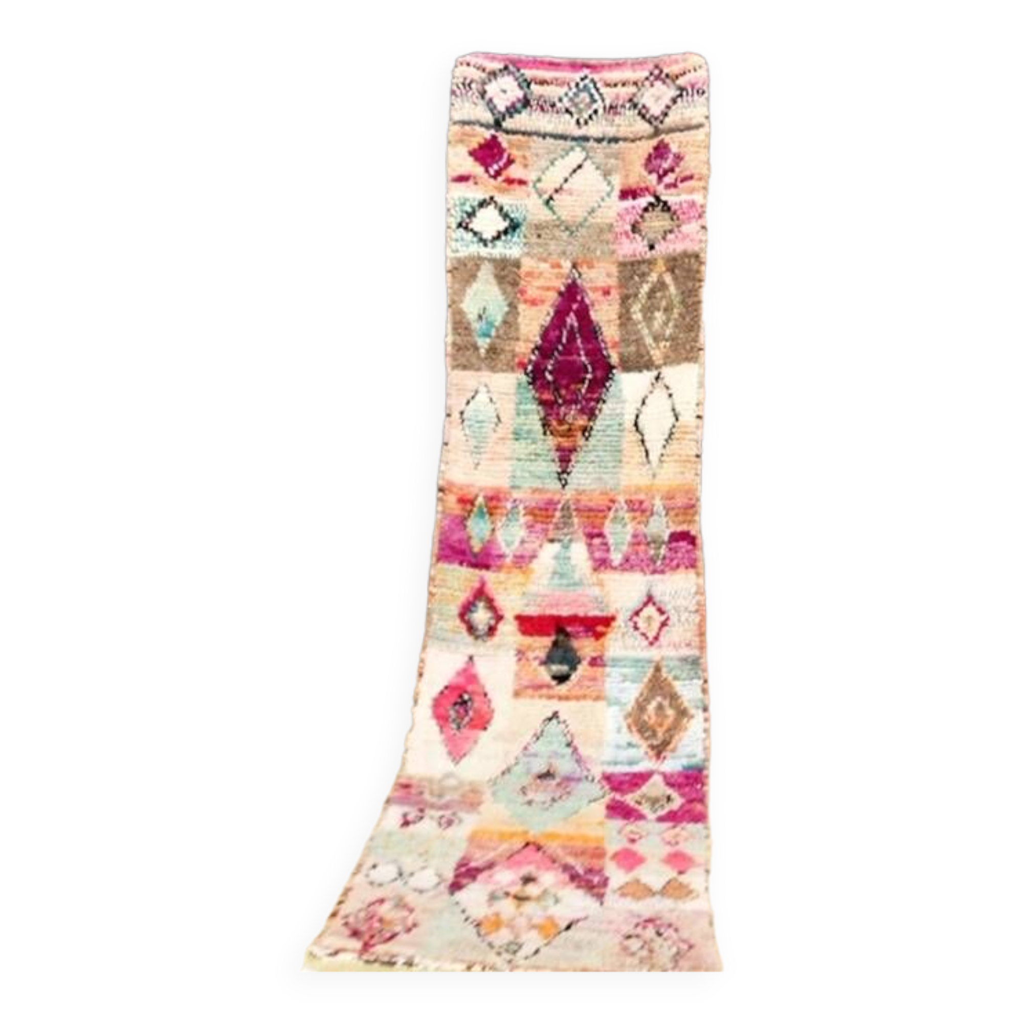 Moroccan Berber carpet hallway Boujaad 288 x 68 cm New