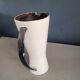 Vintage black and white diabolo pitcher