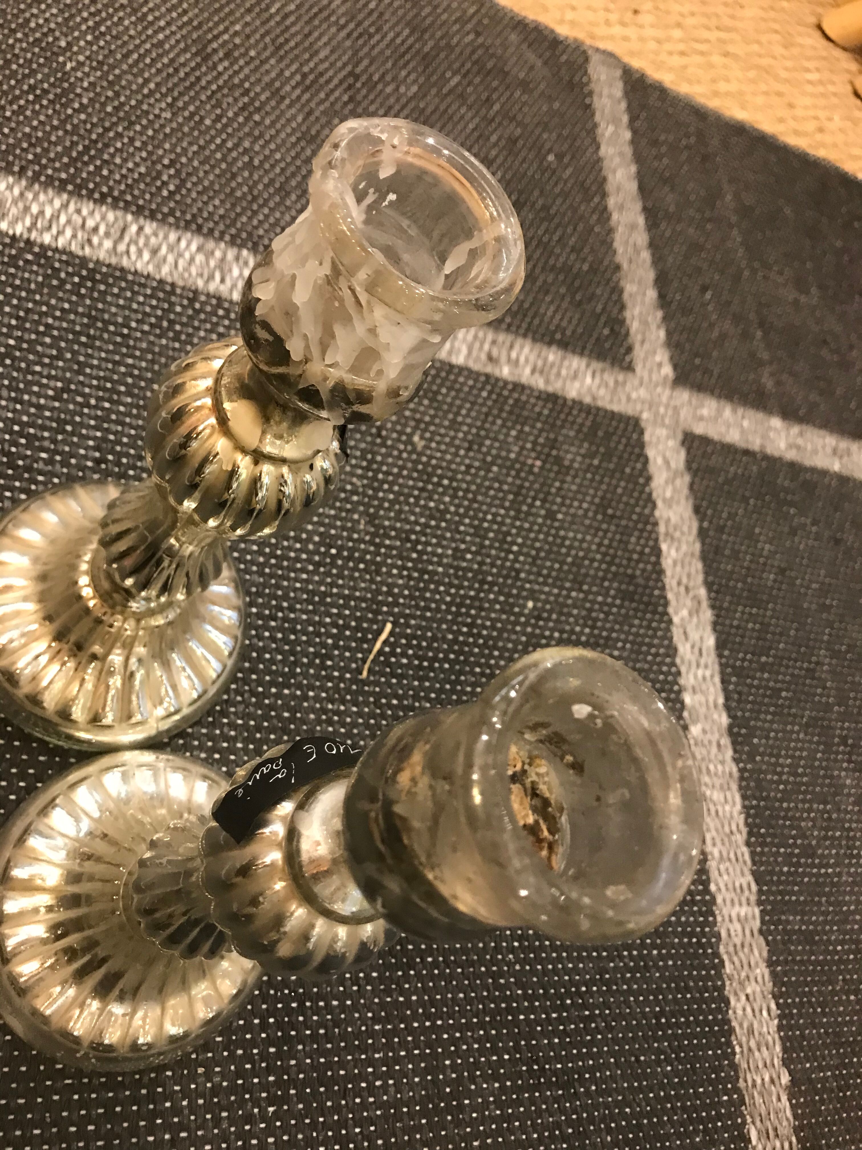 Mercurized candle holders